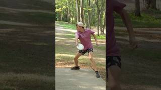 Joey knocking down a bucket #discgolf