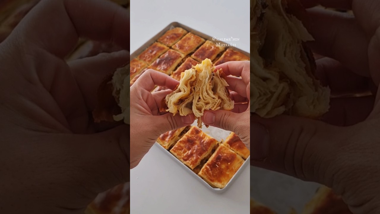 Sadece 4 bezeyle bir tepsiye kat kat börek 👌🏻 #börektarifleri #shorts #reels #recipe Sadece 4 bezeyle bir tepsiye kat kat börek 👌🏻 #börektarifleri #shorts #reels #recipe