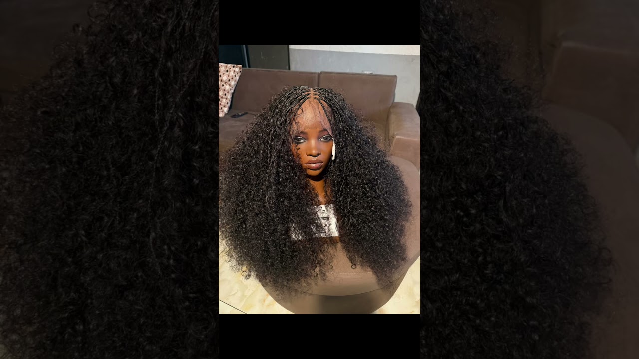 Human hair braided wig.