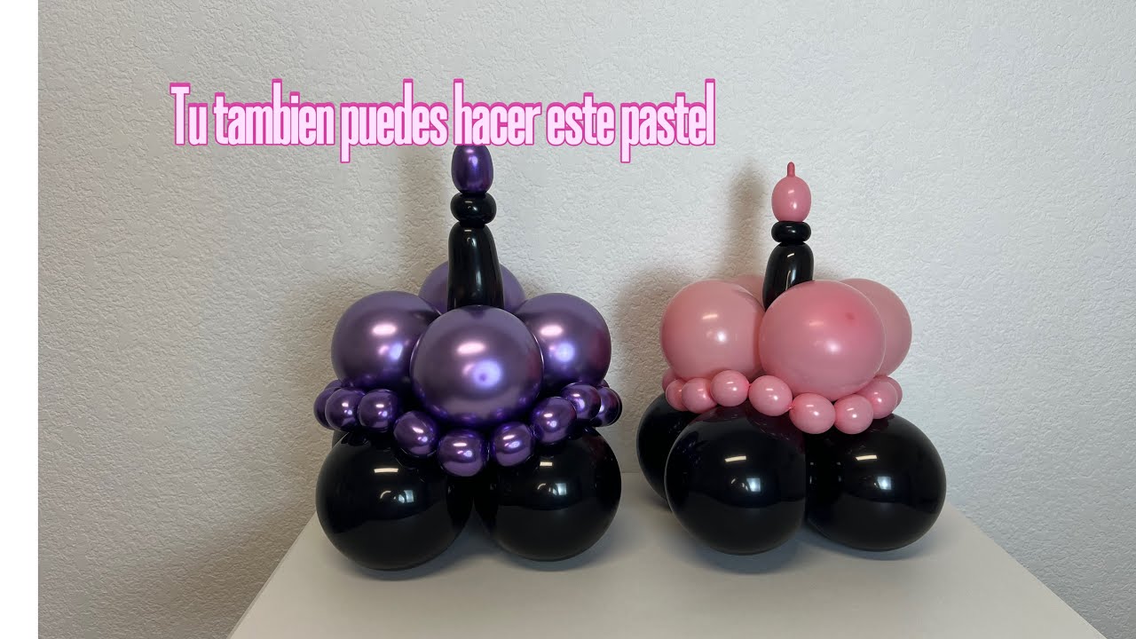 Un pastel con globos