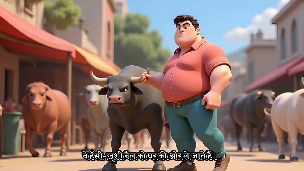 Cattle market: boy buys cow 🐂🐂😀😀animation cartoon 2025