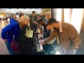 Three pianists smoke the public piano