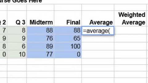 Video Google Gradebook Average Calculation