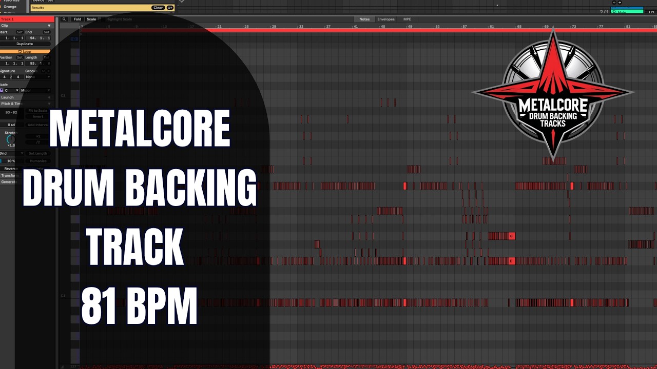 81 BPM Metalcore Drum Backing Track | Heavy Polished Pocket - YouTube
