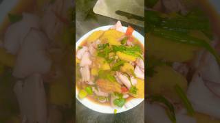 Funny Cooking.New Recipe.Stir-Fried Squid With Celery And Pineapple.#shorts#food#cooking #recipe