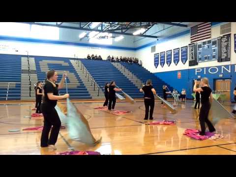 Martin Meylin Middle School color guard competion