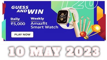 Amazon Funzone Guess and winQuiz Answers Today| 10 May 2023|  @dailyquiztime #amazon #amazonfunzon