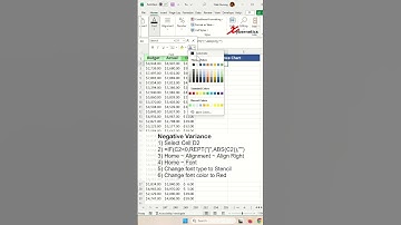 Create Variance Chart in Excel - Excel Tip and Tricks #tips #excel #shorts #shortvideo #how #fyp