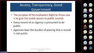 Basics of the Right-to-Know Law - 9/20/2023