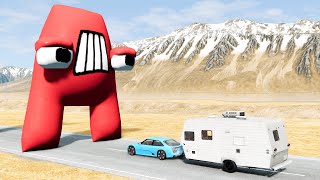 Cars vs Alphabet Lore - BeamNG.Drive