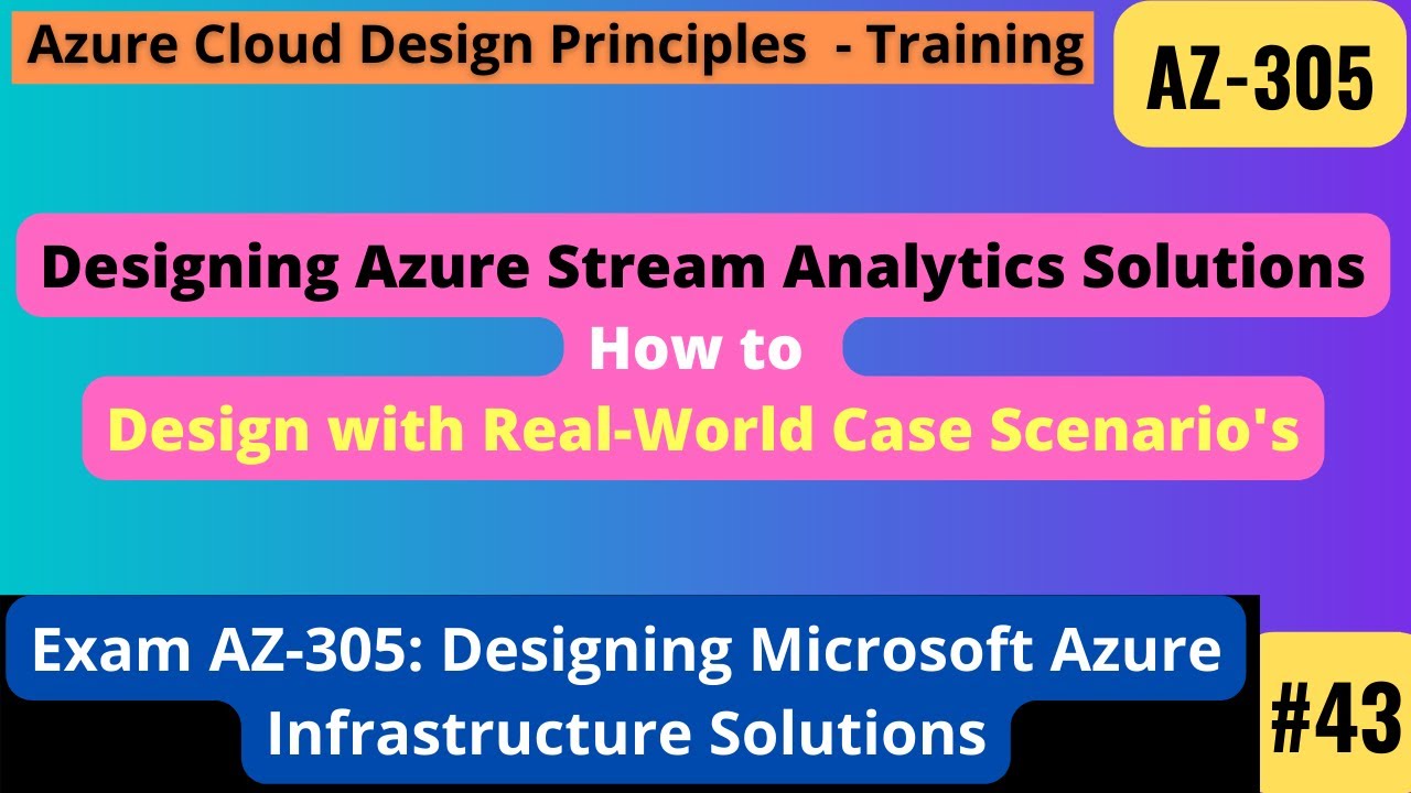 Designing Azure Stream Analytics solution - YouTube