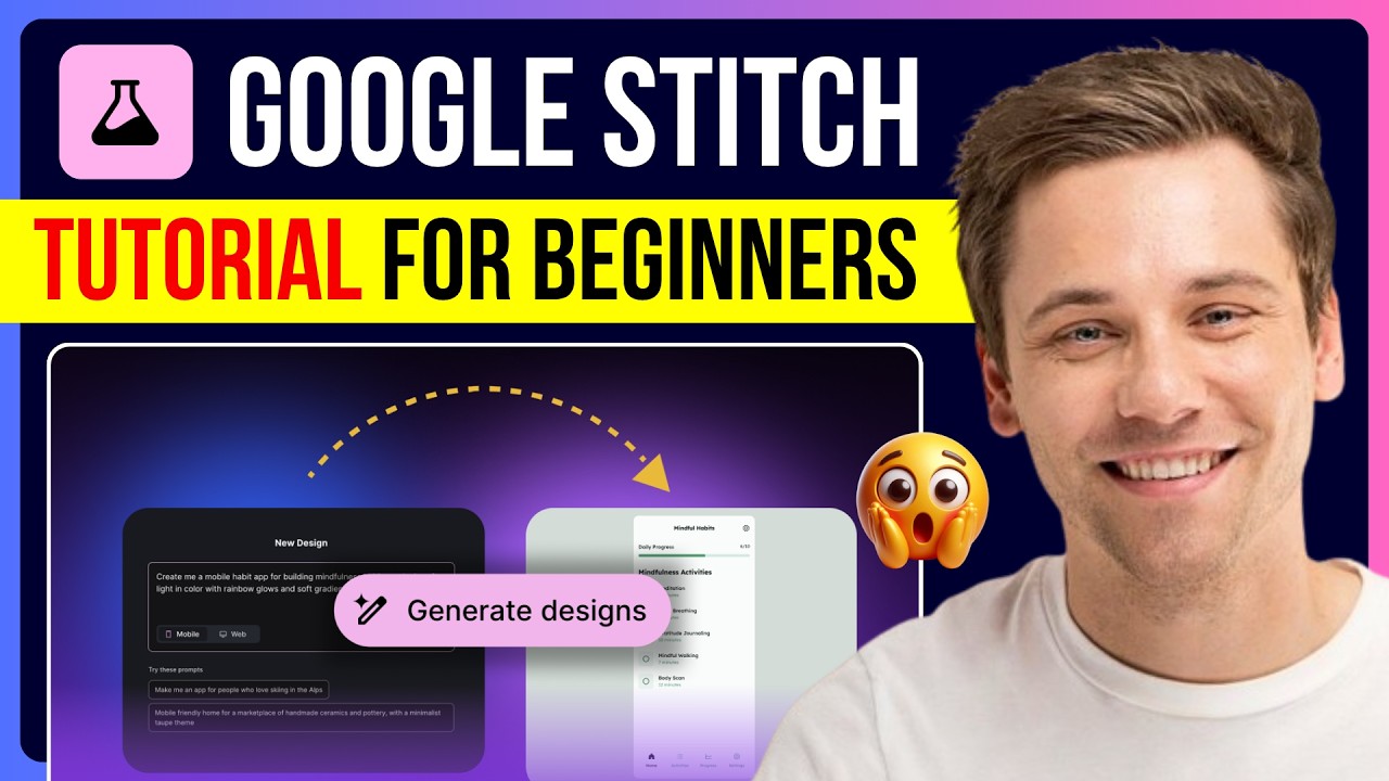 Google's FREE AI Website Builder - Google Stitch Tutorial for Beginners