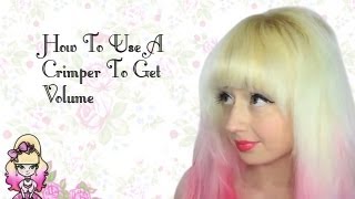 How To Use A Crimper For Extra Volume Hairstyle Tutorial - Violet LeBeaux