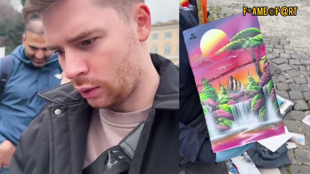 Incredible Spray Paint Art: Forest Sunset Landscape 🌲🎨| Frame of Art | Street Art Speed Painting  
