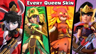 Every Archer Queen Skin Review with Animation | Clash of Clans