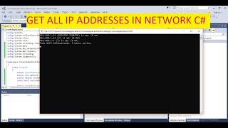 C# - Get all IP Addresses in a network (network scanner)