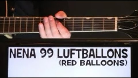 Nena 99 Red Balloons Guitar Chords Lesson & Tab Tutorial aka 99 Luftballons