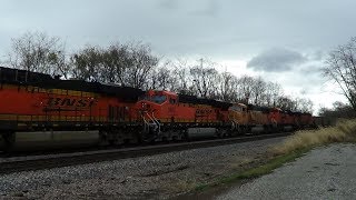 Seven Engines Lead Slow BNSF Coal Train