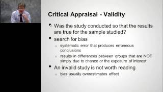 Dr John Epling,  Evidence-Based Medicine: 'Basics of Critical Appraisal'