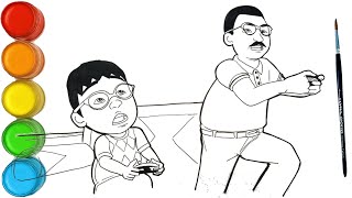 Menggambar dan mewarnai Upin & Ipin Universe - ehsan ayah main game bersama | Upin Ipin Terbaru 2025 screenshot 1