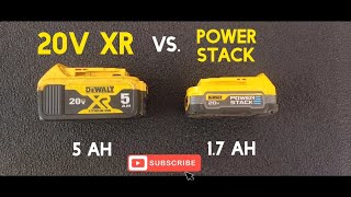DeWalt XR 5AH vs. Power Stack! Honest review after real word use.