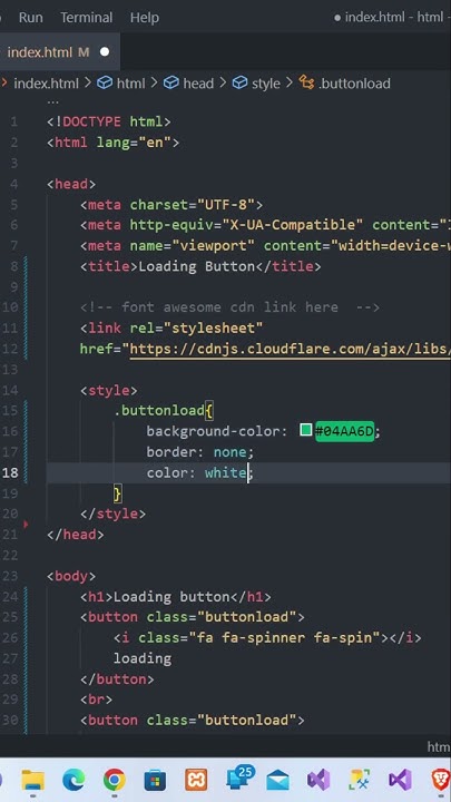 How to create loading button in html and css #html #css #loading # ...