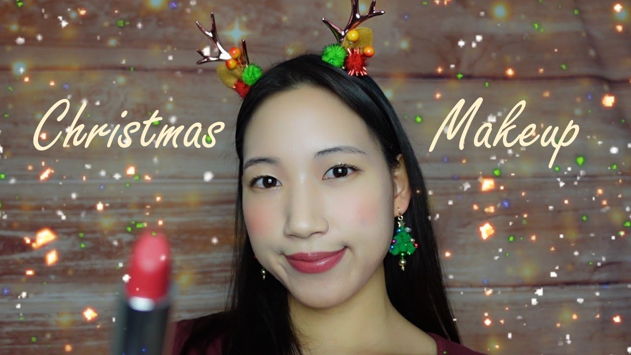ASMR| Doing your Christmas Makeup 🎅🏾🤶🎄 (Layered) ❤️