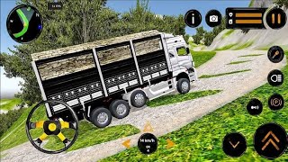😱😱Offload Truck 🚛 Simulator-Transporting Wood with Axor Truck and Accidents - Android gameplay screenshot 2