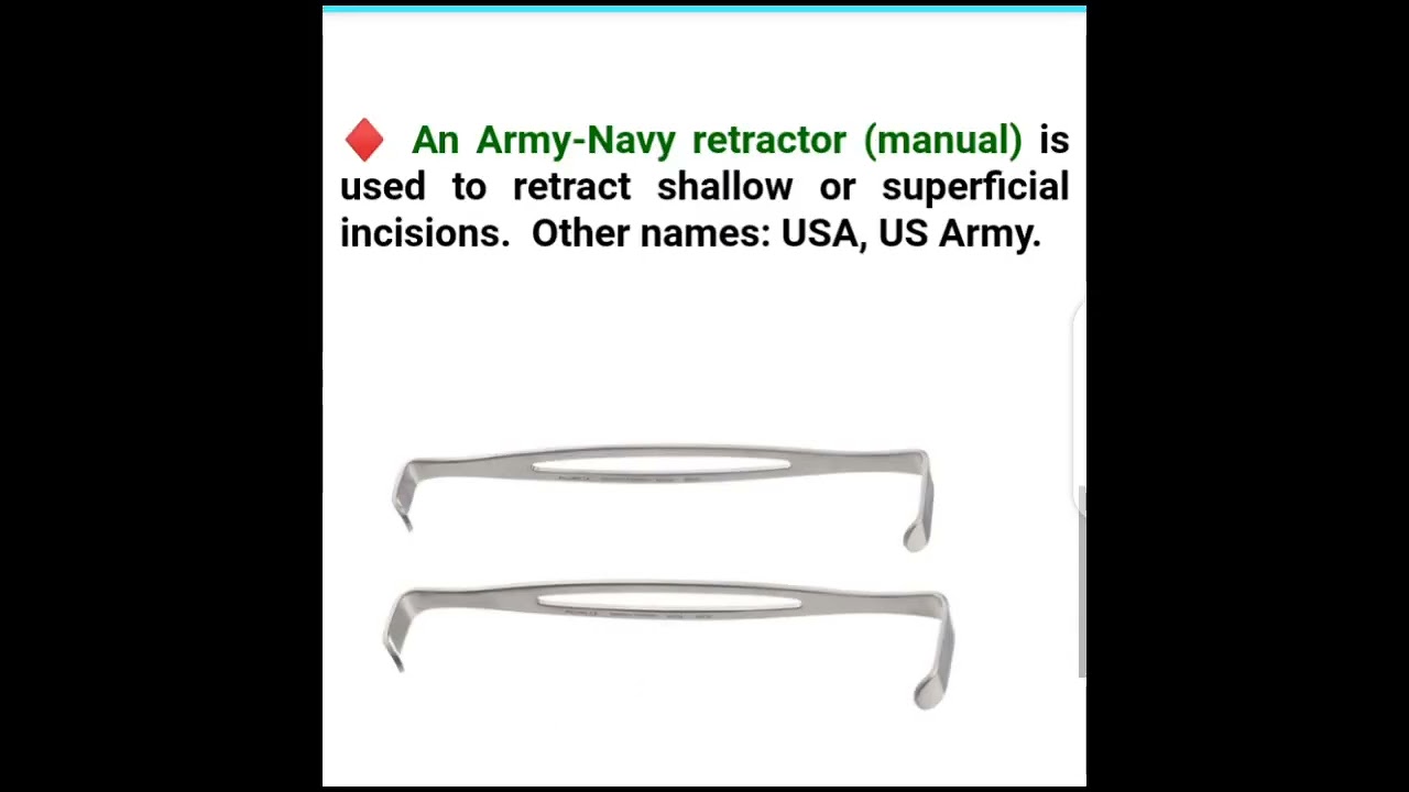 Retracting and exposing instrument use in surgery at Minor OT and major OT