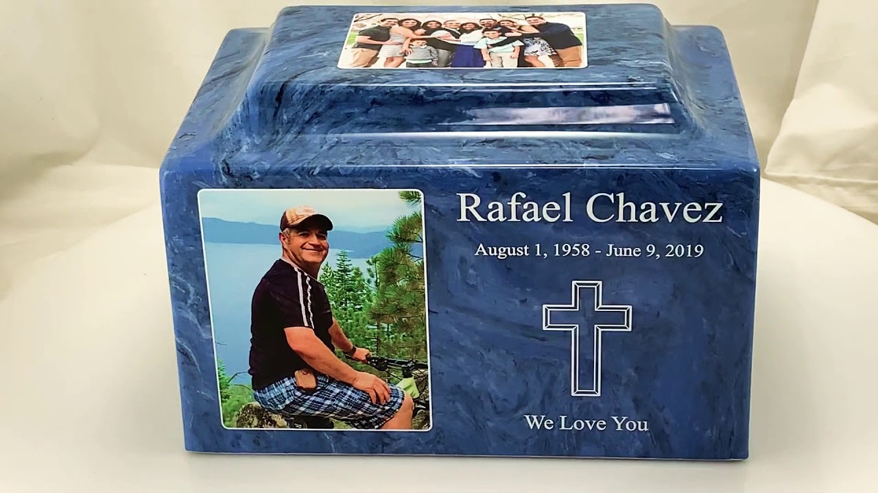 Color Photo Granite Cremation Urn Vault - 4 Sizes