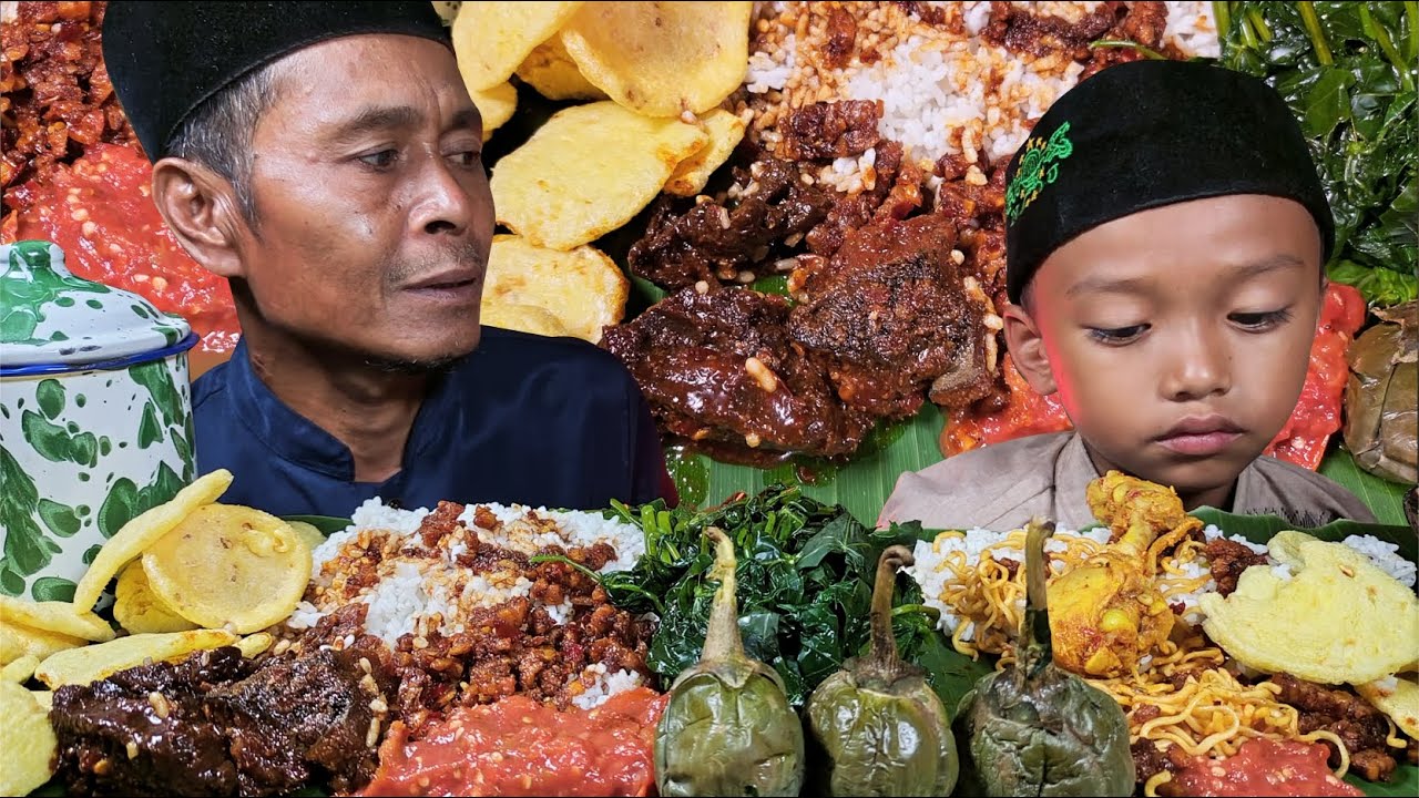 Semur Daging Sapi & Ayam , Sambal & Lalapan