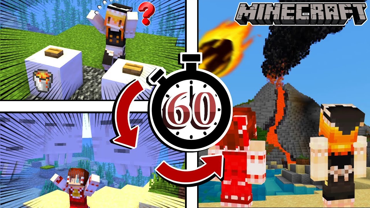 【マイクラ】60秒ごとに何かが起こる島でサバイバル生活【ゆっくり実況】