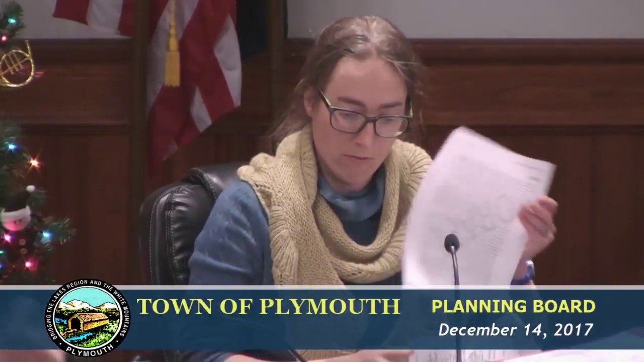 Plymouth Planning Board Work Session 12/14/17 YouTube