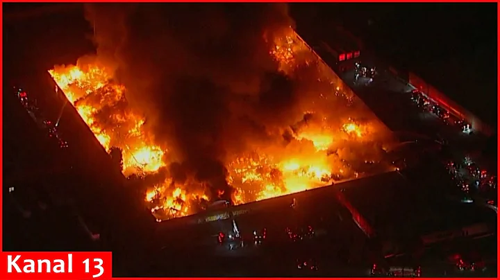 More than 100 firefighters work to contain massive fire at California commercial complex