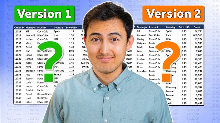 How To Compare Excel Files and Find Differences