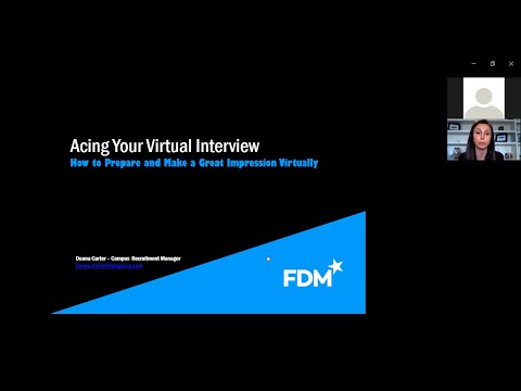 Virtual Interviews Workshop - Hosted by FDM Group