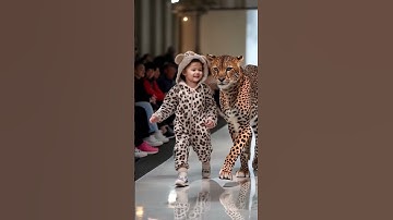 Cute Baby and Animal Fashion Show #cute #baby #ai #runway #fyp #viralvideo
