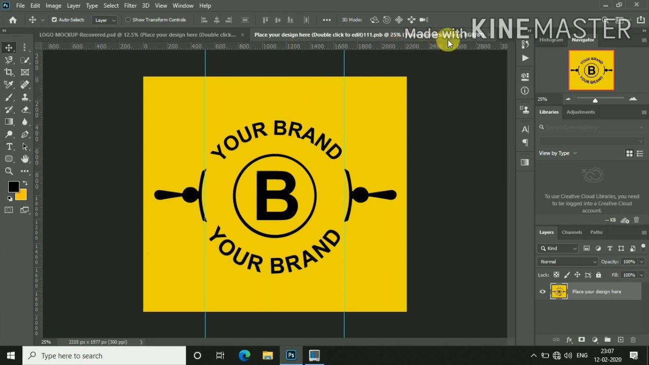 Download Logo design in adobe photoshop mockup - YouTube