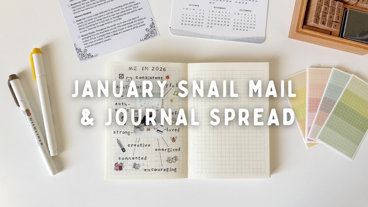 Little Moments Journaling Club | January Snail Mail and Journaling Prompts for Creative Journaling