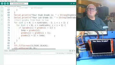 Lesson 36 Arduino Uno R4 Wifi sorting grades from High to Low.