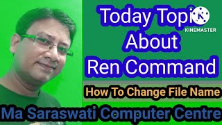 Ren Command In Ms Dos Command Prompt, How To Rename File Name, File ka Nam Kaise badle #Ren Command.