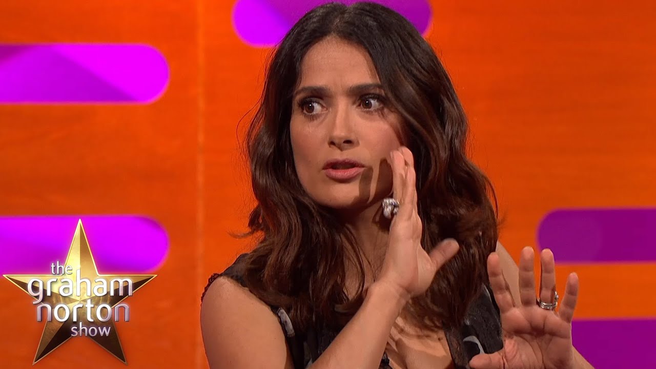 Salma Hayek Can T Believe The Weird Tattoo Danny Trejo Has The Graham Norton Show Youtube