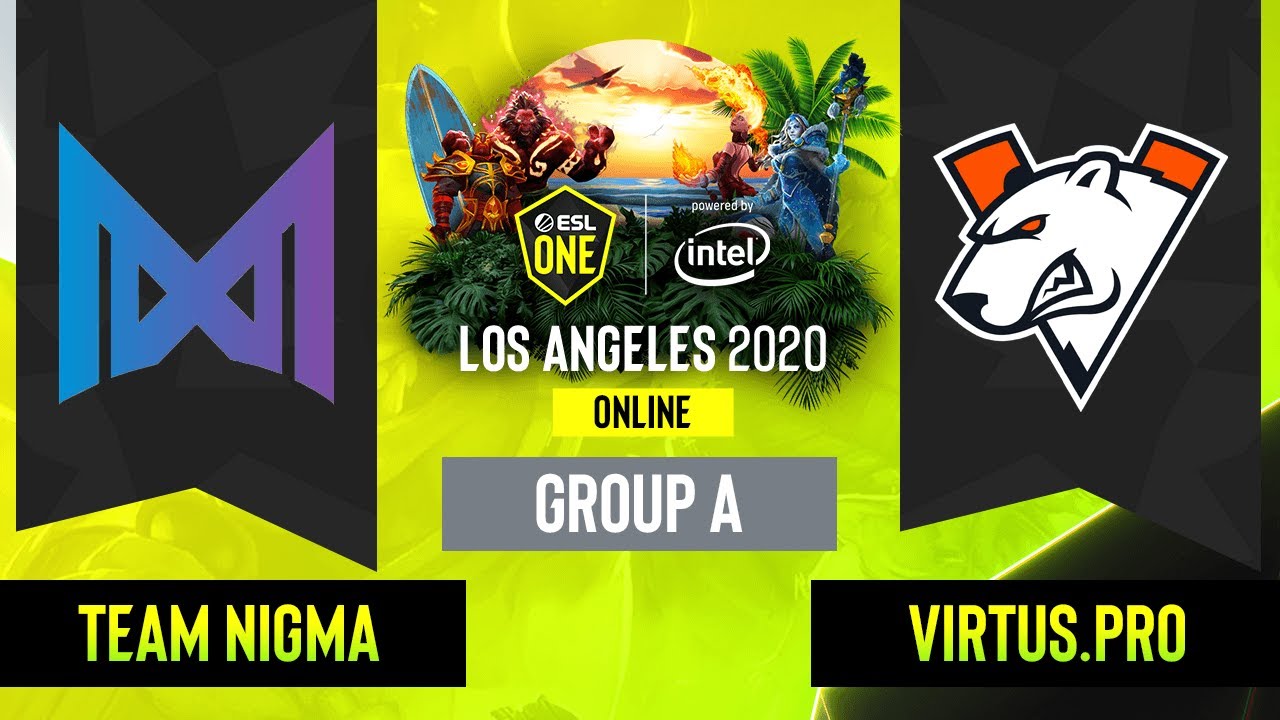 Dota2 - Team Nigma vs Virtus.pro - Game 1 - Group A - EU/CIS - ESL One Los Angeles