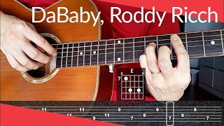 ROCKSTAR (DaBaby, Roddy Ricch) Guitar Tutorial // Tab & Chords chords