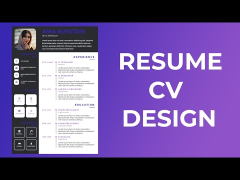 How to create Resume CV website using HTML and CSS || Resume Design || CV Design