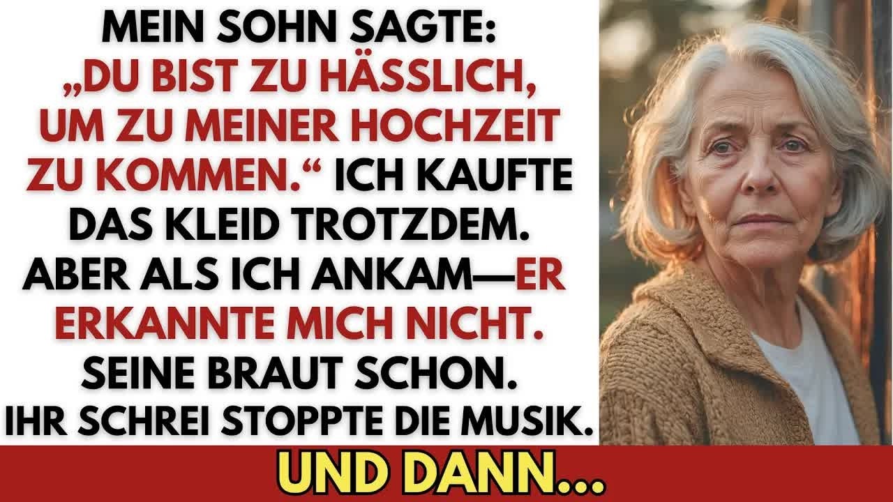 Mein Sohn sagte： „Zu hässlich für meine Hochzeit “ Ich kam trotzdem – und ließ alles einstürzen
