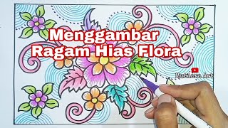 Belajar Menggambar Ragam Hias Flora