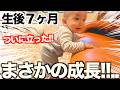 「ついにその時が!!...」生後7ヶ月赤ちゃんが掴まり立ちに大成功！！その後の祖父母の反応が面白すぎた！笑