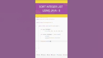 Java 8 Coding: Sorted Integer List Made Easy! #java #coding #interview