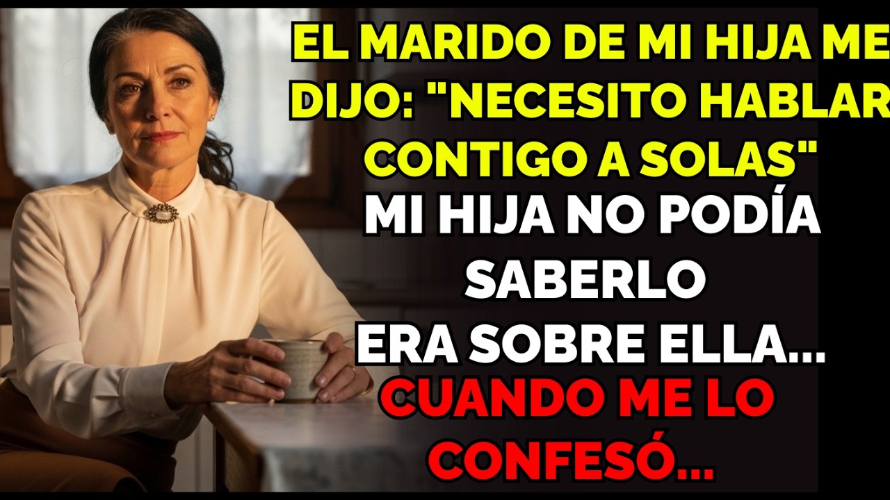 El marido de mi hija me dijo: 'Necesito hablar contigo a solas.' Era sobre ella...